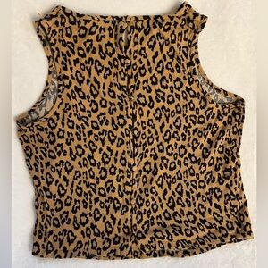 Banana Republic Animal Print Sleeveless Blouse